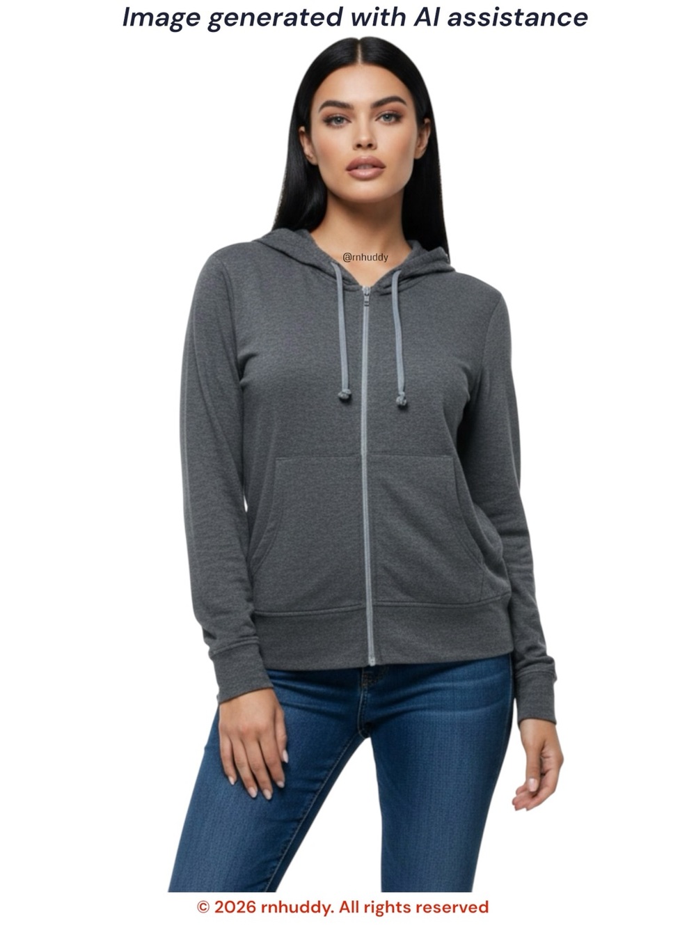 Marine Layer L jersey knit full zip hoodie